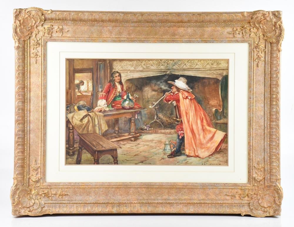 Arthur David McCormick comparable auction result: arthur david mccormick scottish 1860 1943 watercolour a genial conversation signed 35 x 52cm framed and glazed