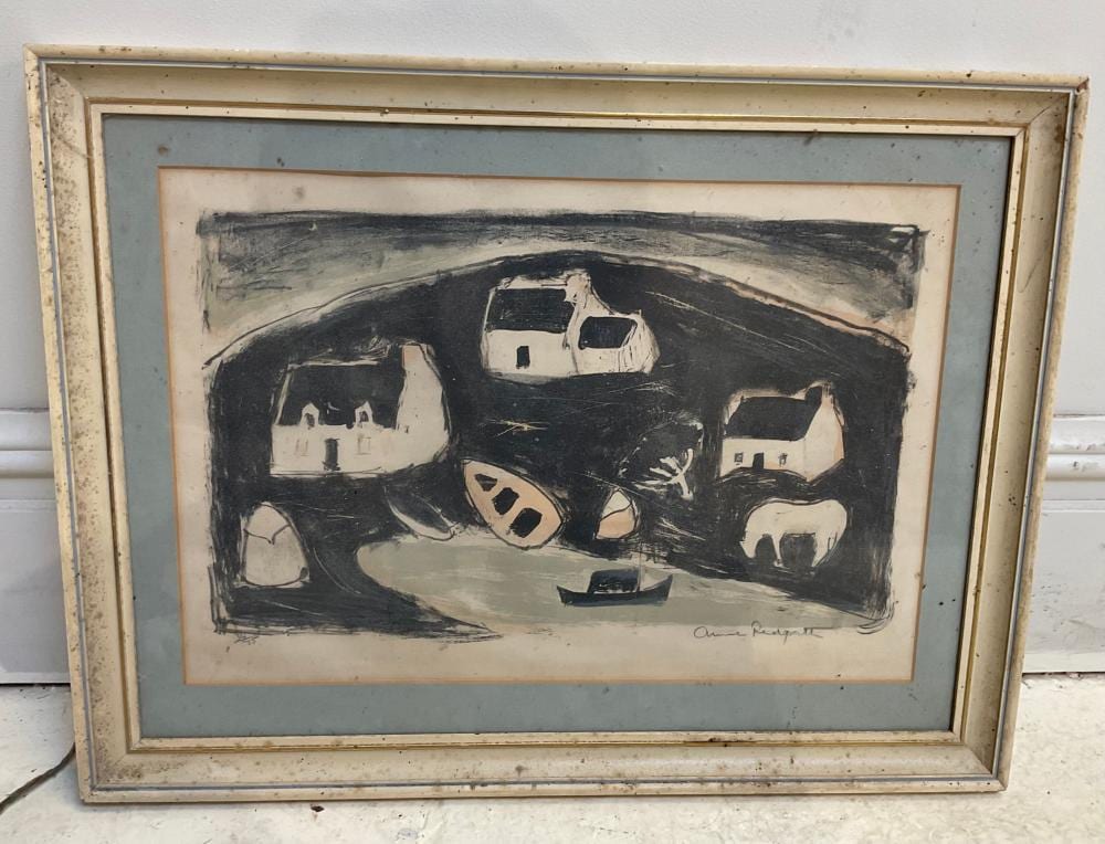 Anne Redpath comparable auction result: anne redpath 1895 1965 pencil signed limited edition print landscape kyleakin numbered 34 75 33 5 x 49cm framed and glazed