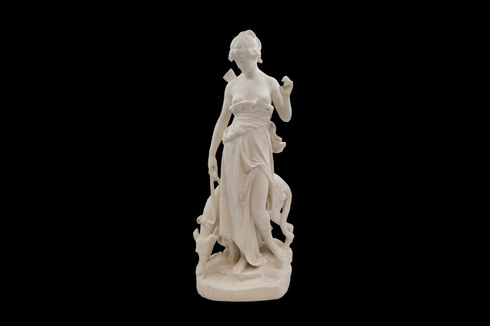 Eugène Antoine Aizelin comparable auction result: eug ne antoine aizelin 1821 1902 nymphe de diane an antique french carved marble sculpture