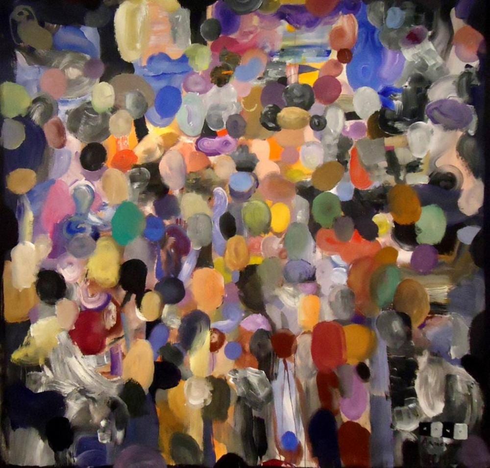 Xano Armenter comparable auction result: xano armenter las palmas de gran canaria 1956 boulevard los angeles 1996 signed dated and titled acrylic on canvas