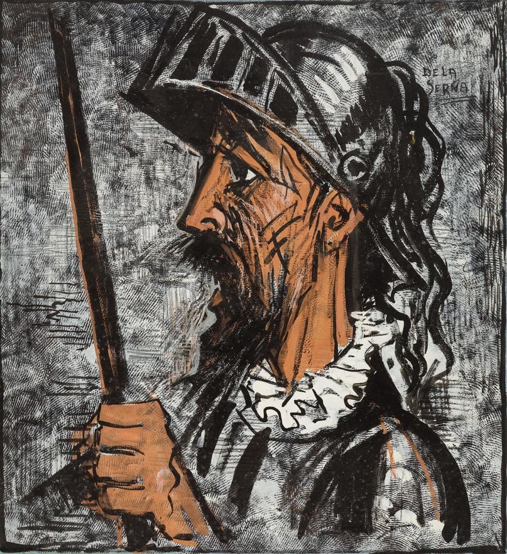 Ismael González de la Serna comparable auction result: ismael gonz lez de la serna guadix granada 1898 paris 1968 don quixote oil on t blex signed in the upper right corner