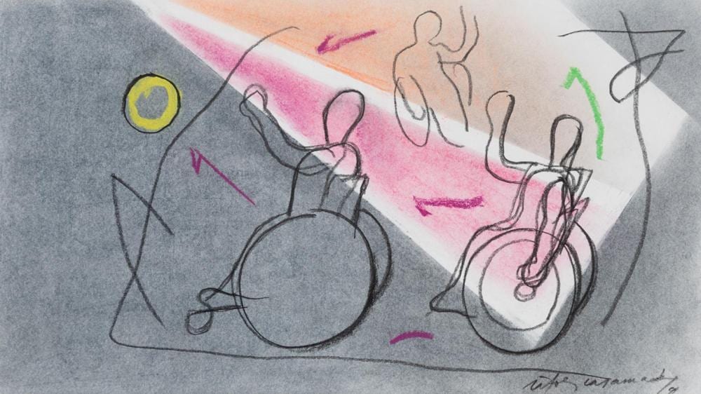 Albert Ràfols Casamada comparable auction result: albert r fols casamada barcelona 1923 2009 paralympic games of 92 mixed media on paper signed and dated in the lower right corner