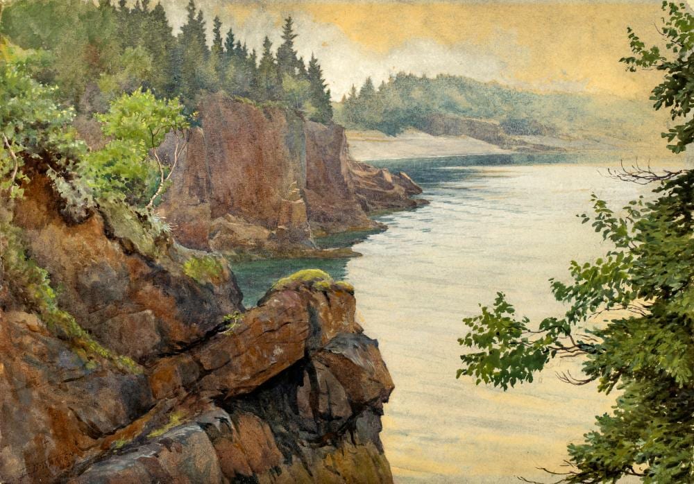 Harold Broadfield Warren comparable auction result: harold broadfield warren 1859 1934 sutton island mt desert island acadia maine 1907