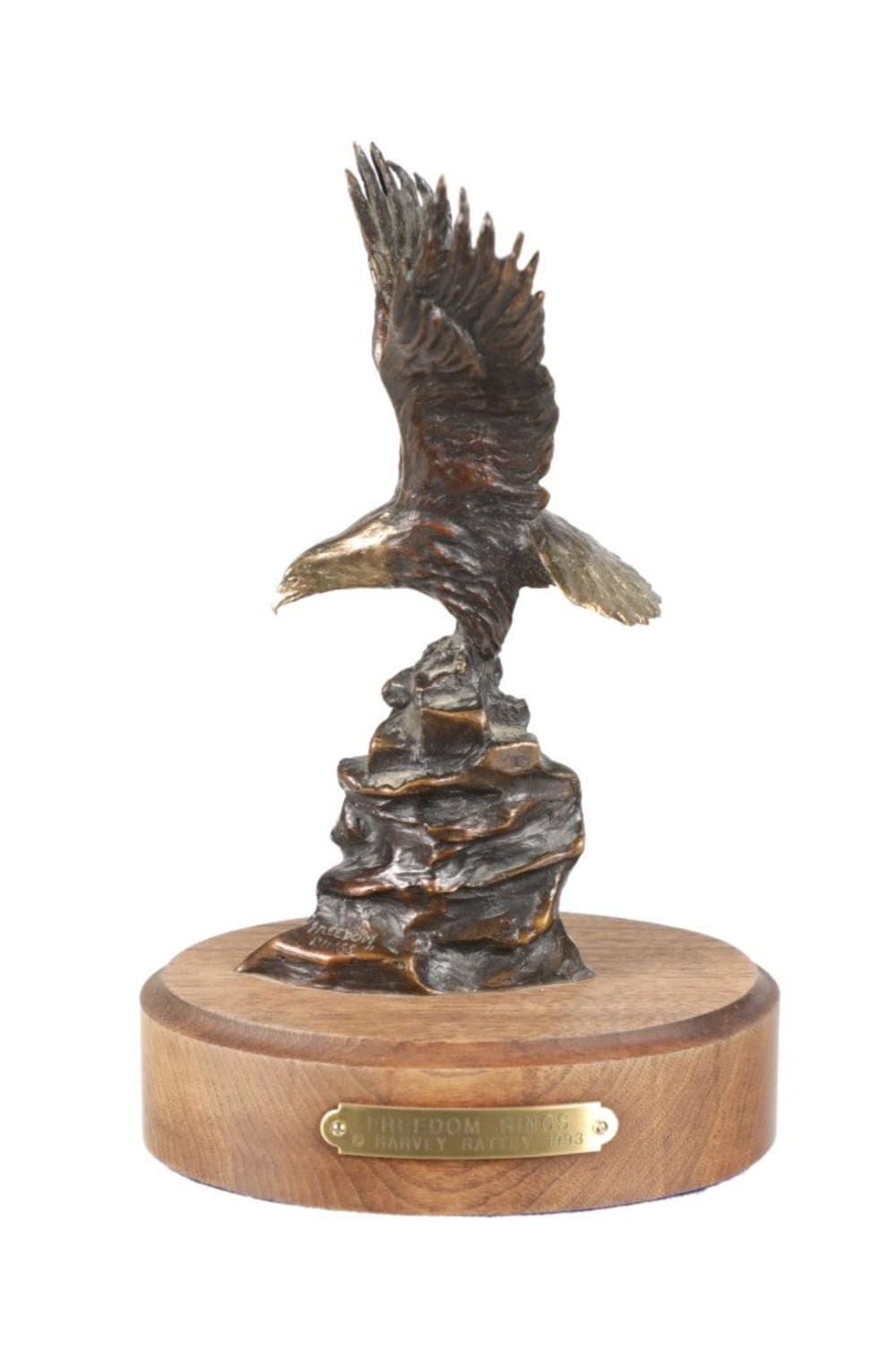 Harvey Rattey comparable auction result: harvey rattey freedom rings bronze c 1993