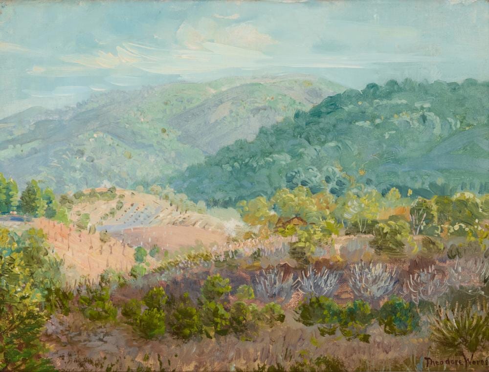 Theodore Wores comparable auction result: theodore wores 1859 1939 rolling hills los gatos