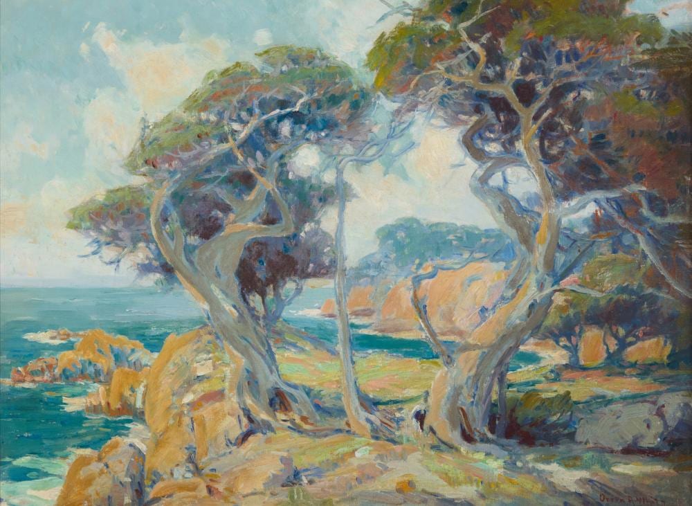 Orrin Augustine White comparable auction result: orrin augustine white 1883 1969 cypress trees along the carmel coast