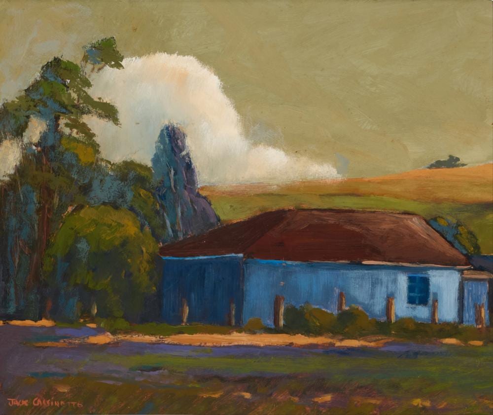 Jack Cassinetto comparable auction result: jack cassinetto 1944 2018 blue farm house