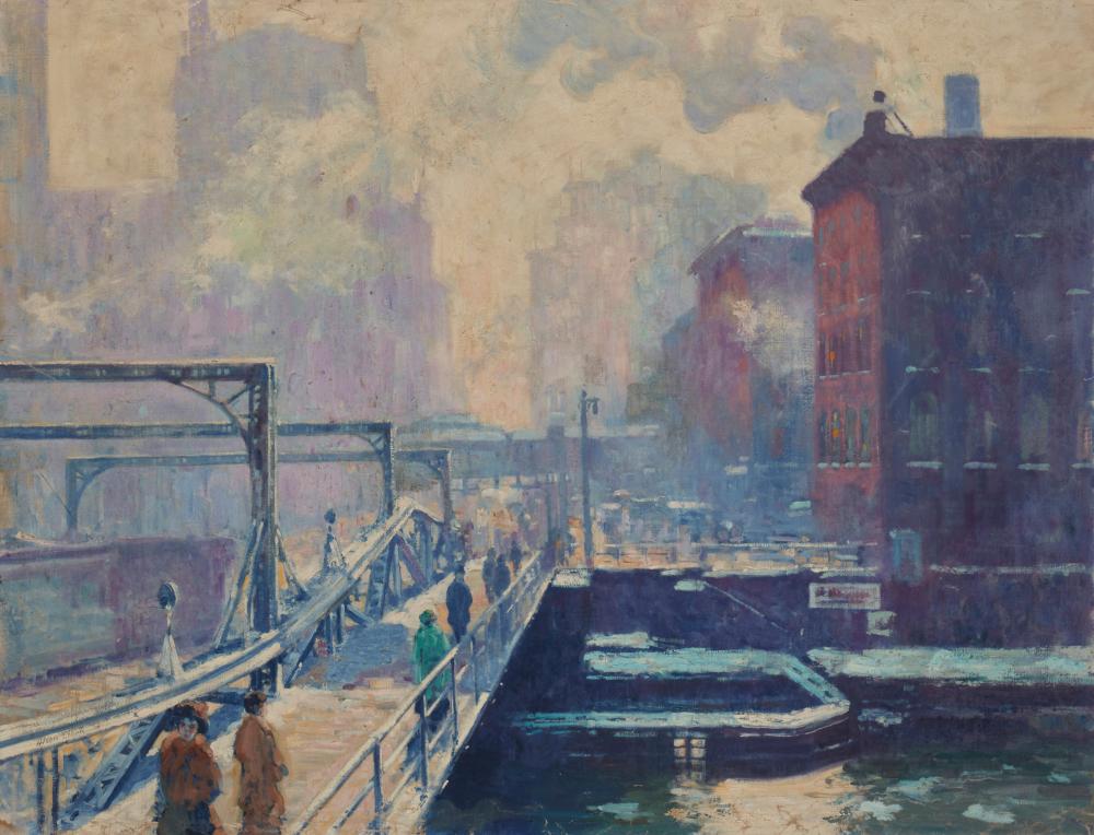 alson skinner clark 1876 1949 the coffee house view of the state street bridge chicago 1915 · John Moran Auctioneers · 2025-11-18 Alson Skinner Clark comparable auction result: alson skinner clark 1876 1949 the coffee house view of the state street bridge chicago 1915