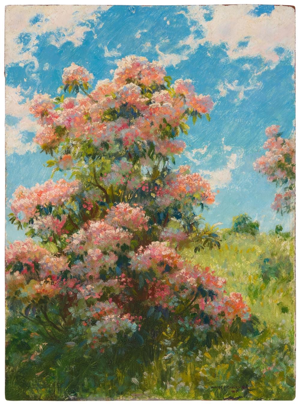 Charles Courtney Curran comparable auction result: charles courtney curran 1861 1942 pink laurel 1935