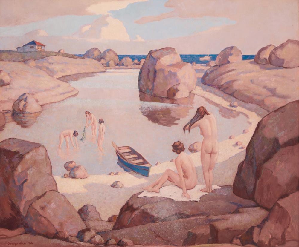 George Joseph Koch comparable auction result: george joseph koch 1885 1951 pacific grove bathers 1944