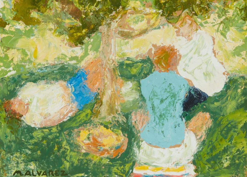Mabel Alvarez comparable auction result: mabel alvarez 1891 1985 three boys under tree