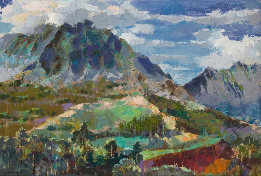 lau chun b 1942 hawaiian mountain landscape · John Moran Auctioneers · 2025-11-18 Lau Chun comparable auction result: lau chun b 1942 hawaiian mountain landscape