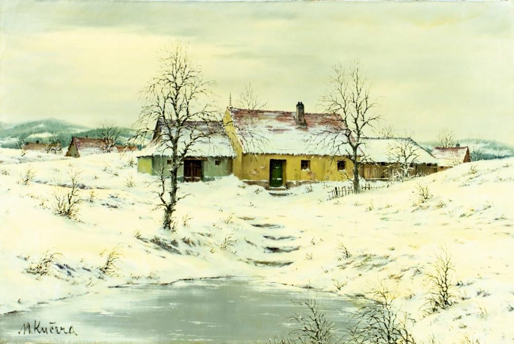 Miroslav Kucera comparable auction result: miroslav kucera czech 1910 oil painting