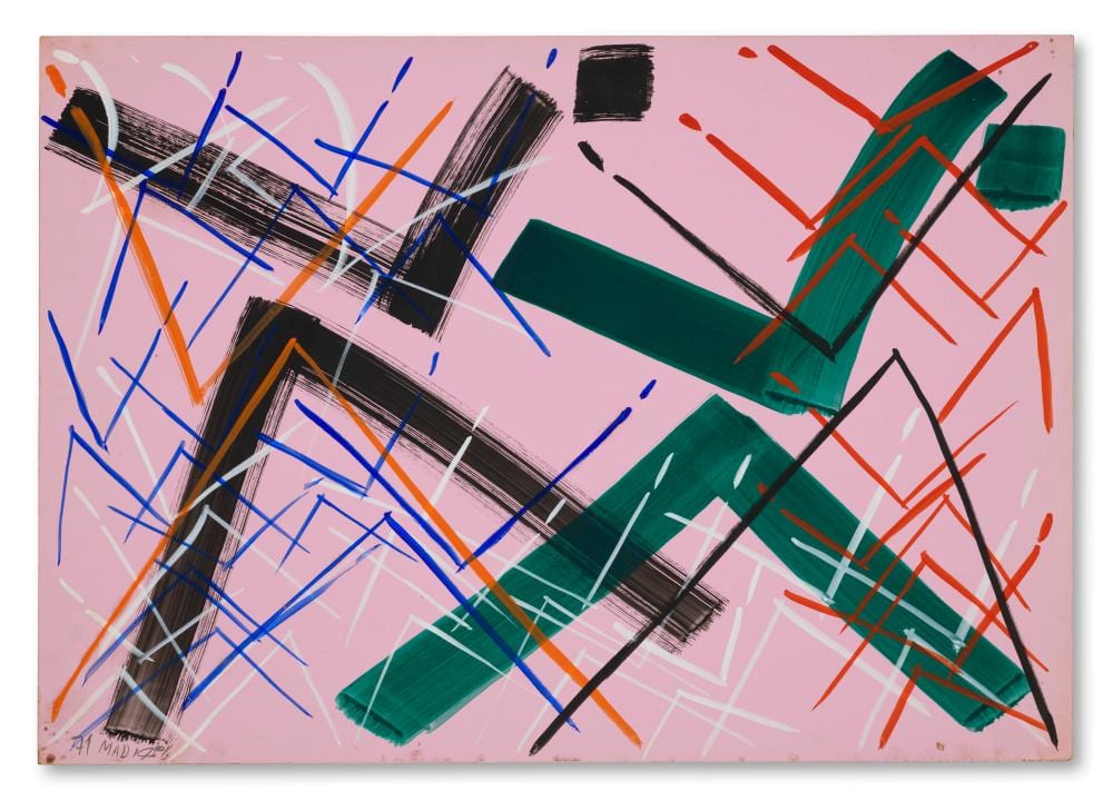 Hussein Madi comparable auction result: hussein madi 1938 chebaa 2024 beirut untitled acrylic on card laid