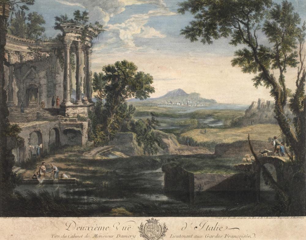 Jean Daullé comparable auction result: jean daull deuxi me vue d italie
