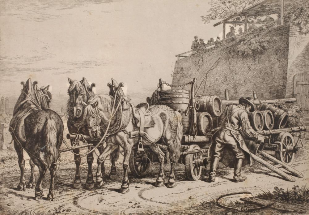 Johann Adam Klein comparable auction result: johann adam klein brauereiwagen