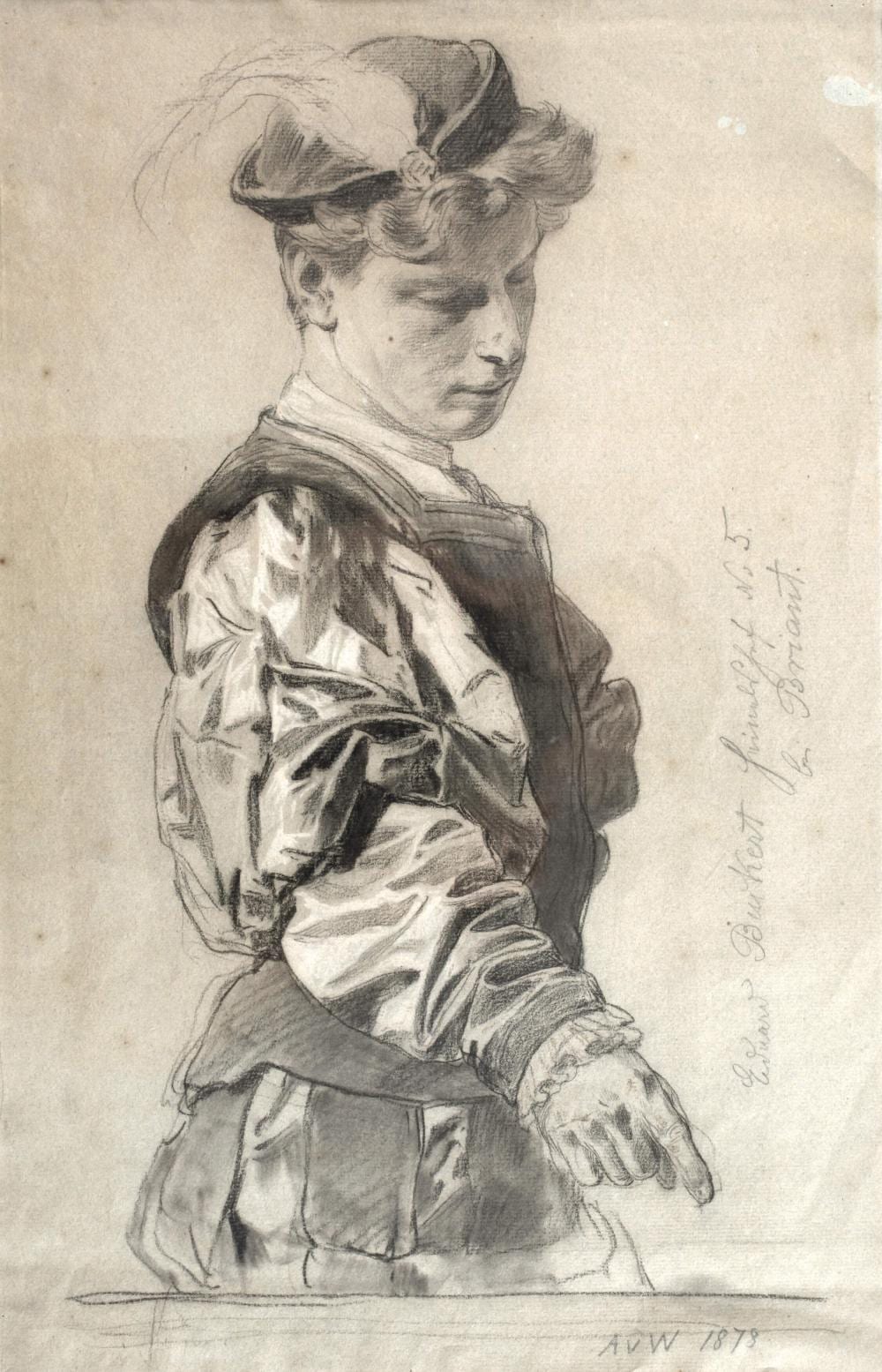 Anton von Werner comparable auction result: anton von werner halbportrait eines jungen mannes
