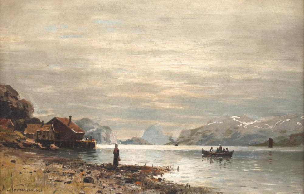 Adelsteen Normann comparable auction result: adelsteen normann norwegische fjordlandschaft