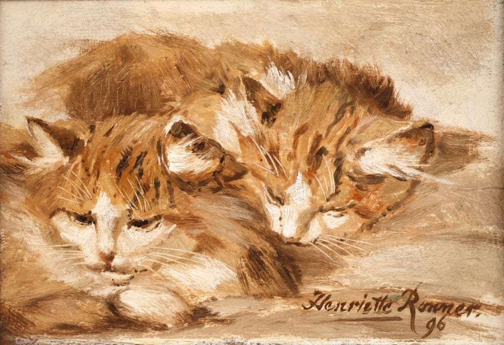 Henriette Ronner comparable auction result: henriette ronner schlafende katzen