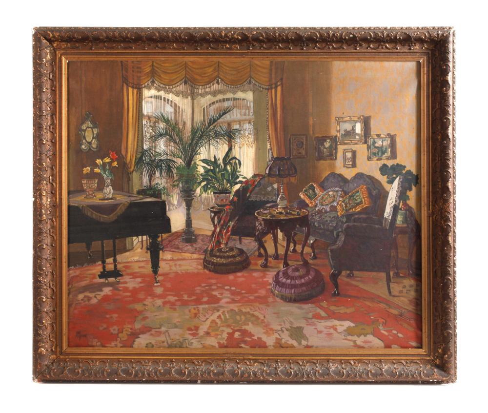 Hans Massmann comparable auction result: hans massmann herrschaftliches stubeninterieur
