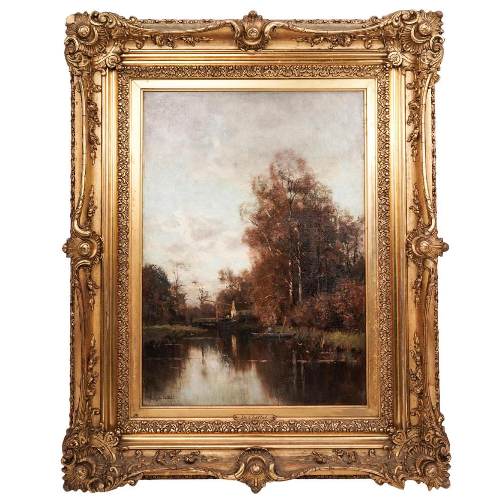 Fredericus Jacobus van Rossum du Chattel comparable auction result: fredericus jacobus van rossum du chattel dutch 19th cent landscape oil on canvas painting