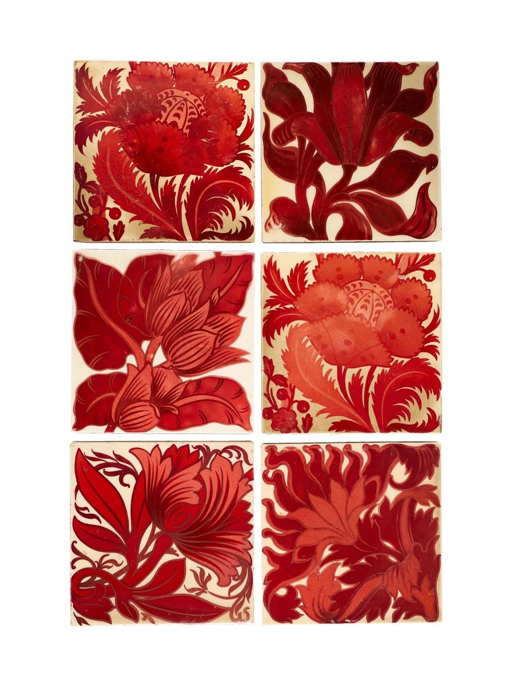 Lewis Foreman Day comparable auction result: lewis foreman day 1845 1910 a set of six j c edwards ruabon tiles circa 1890 1900