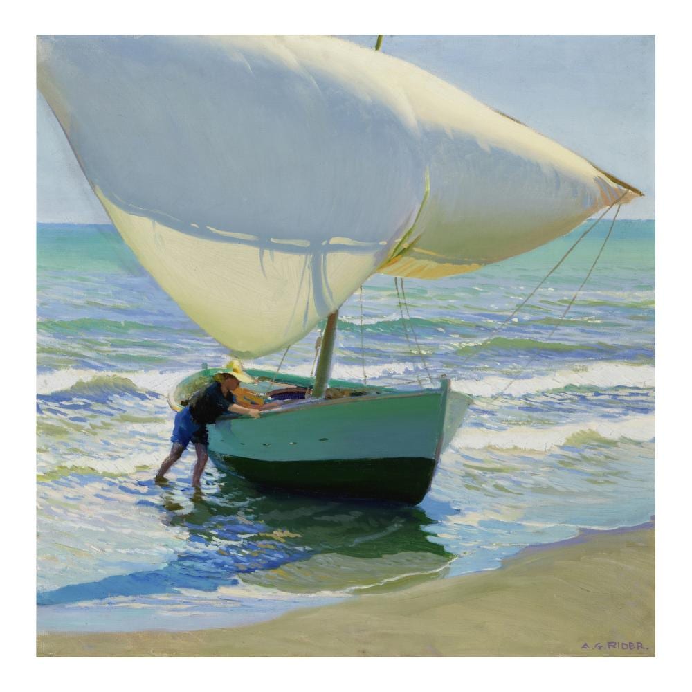 Arthur Grover Rider comparable auction result: arthur grover rider 1886 1975 against the light 25 x 25 in
