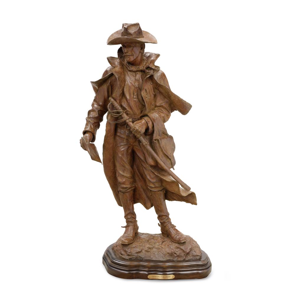 Bill Nebeker comparable auction result: bill nebeker born 1942 longing for home 38 1 2 in high on a 3 in high wood base