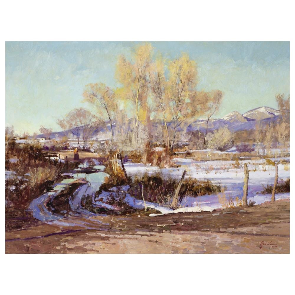 Walt Gonske comparable auction result: walt gonske born 1942 lower ranchitos in march 30 x 40 in painted in 1983