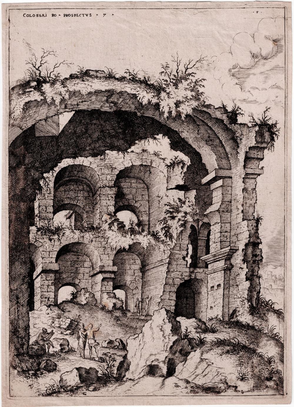 Hieronymus Cock comparable auction result: hieronymus cock view of the colosseum 1551