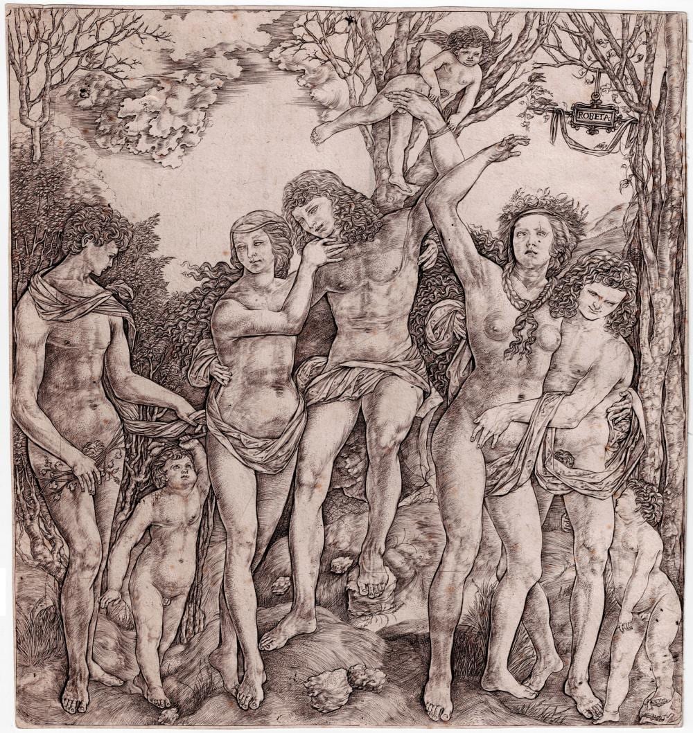 cristofano robetta allegory of carnal love 1535 · Old Master Print · 2025-12-09 Cristofano Robetta comparable auction result: cristofano robetta allegory of carnal love 1535