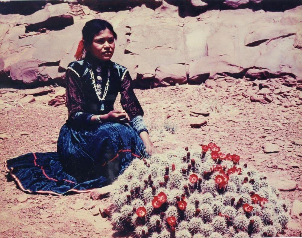 Josef Muench comparable auction result: josef muench american 1904 1998 color photograph navaho girl with cactus