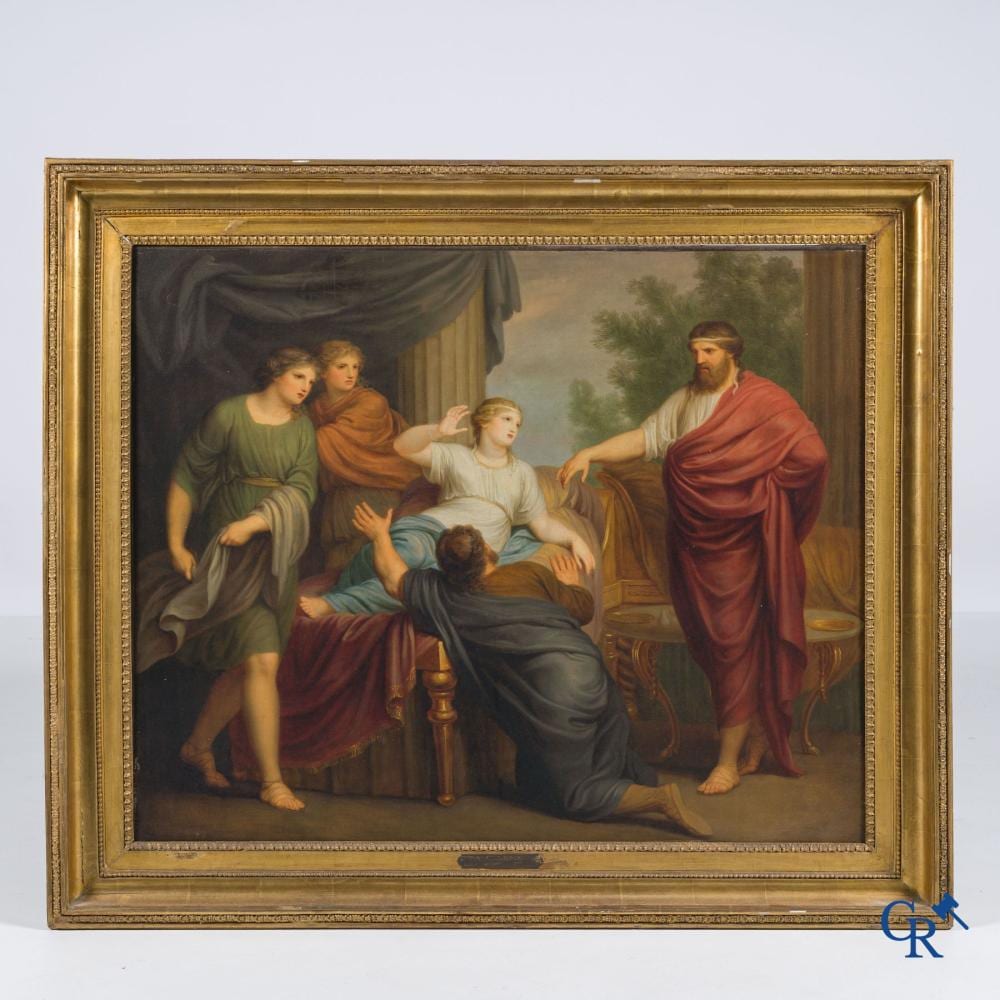 Andries Cornelis Lens comparable auction result: andries cornelis lens 1739 1822 oil on canvas painting in the typical neoclassical style