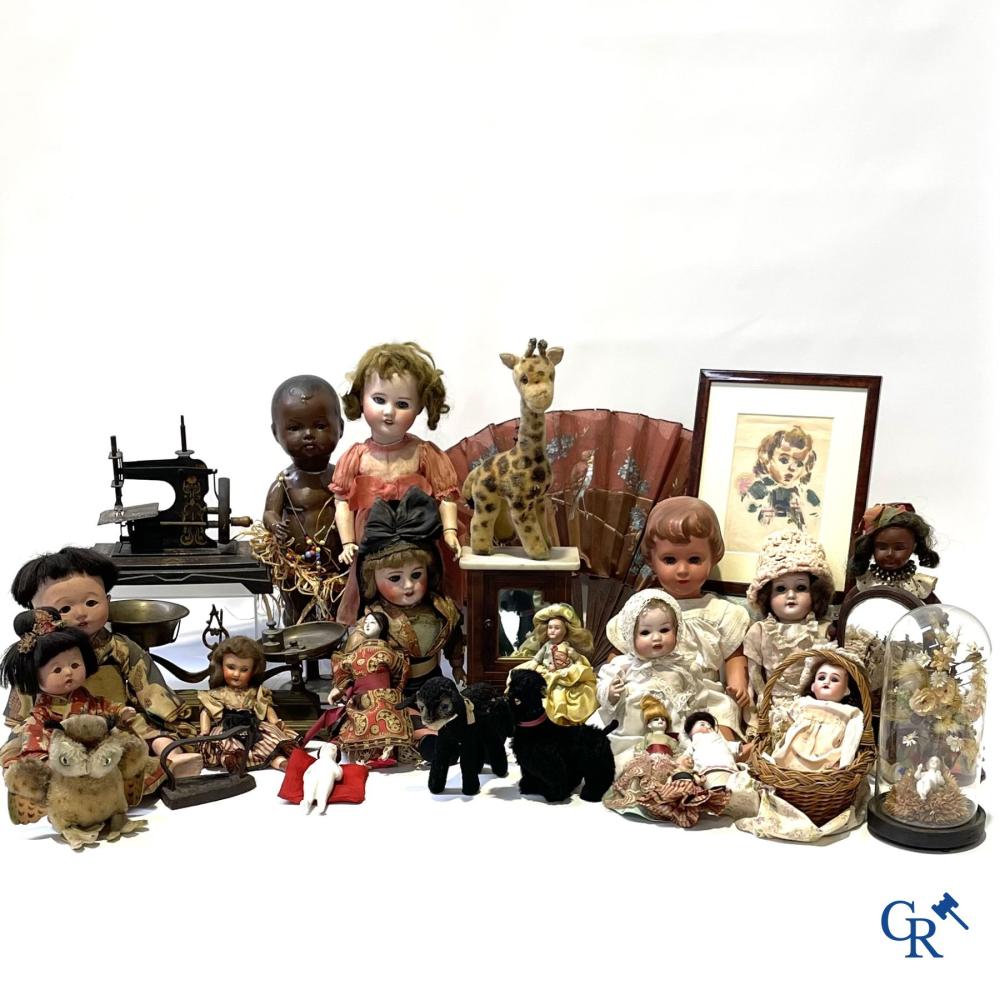 Auction comp thumbnail for Old toys, a big lot with different antique dolls and collectibles. (CR Art Auctions, Lot 384)