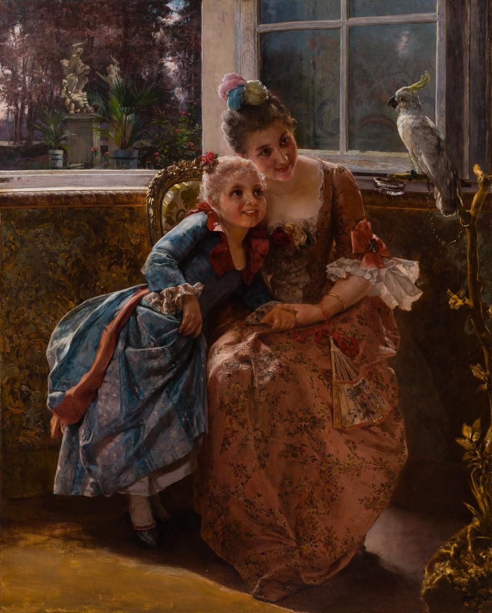 Gustave Jean Jacquet comparable auction result: gustave jean jacquet french 1846 1909 pet of the family oil on canvas
