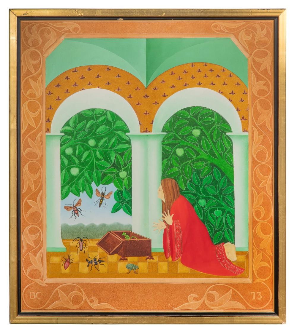 Finbar Castle comparable auction result: barry castle irish 1935 2006 pandora s box oil on board
