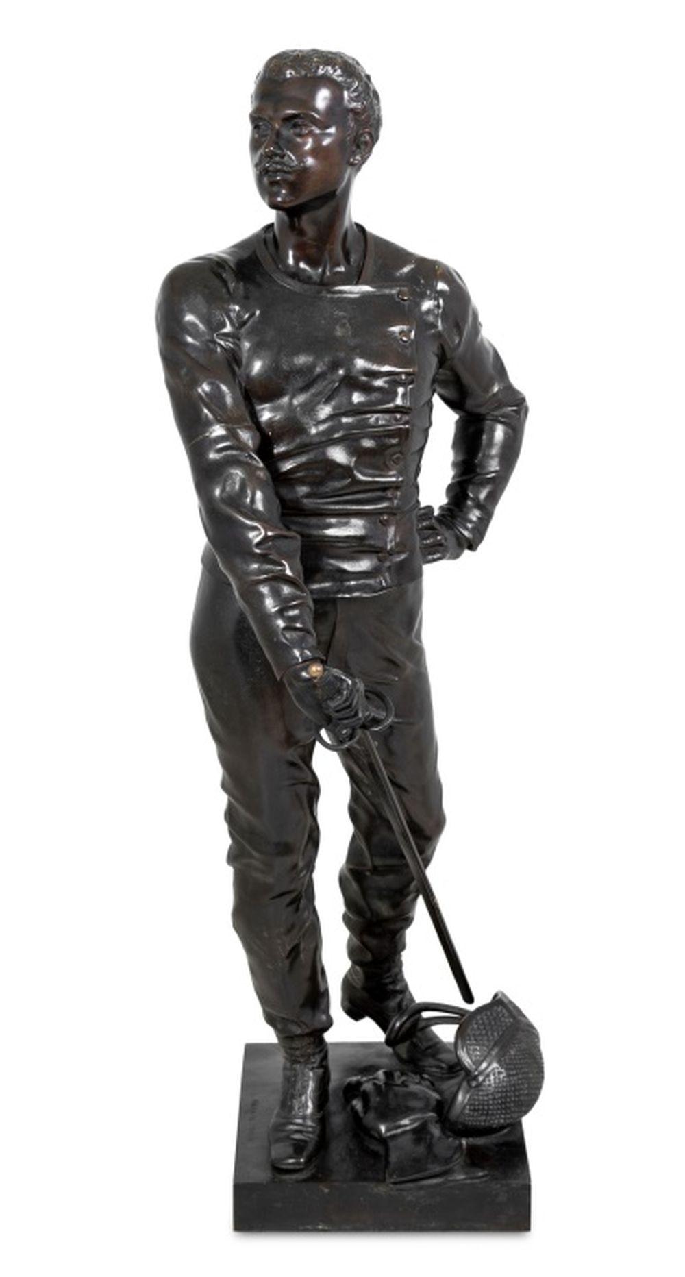 Luca Madrassi comparable auction result: luca madrassi the fencer patinated bronze