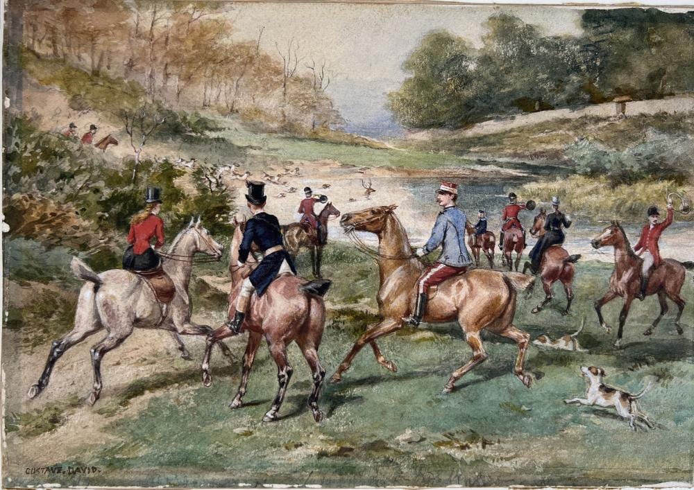 gustave david 1824 1891 sc ne de chasse courre · De Baecque & Associés · 2025-11-17 Gustave David comparable auction result: gustave david 1824 1891 sc ne de chasse courre
