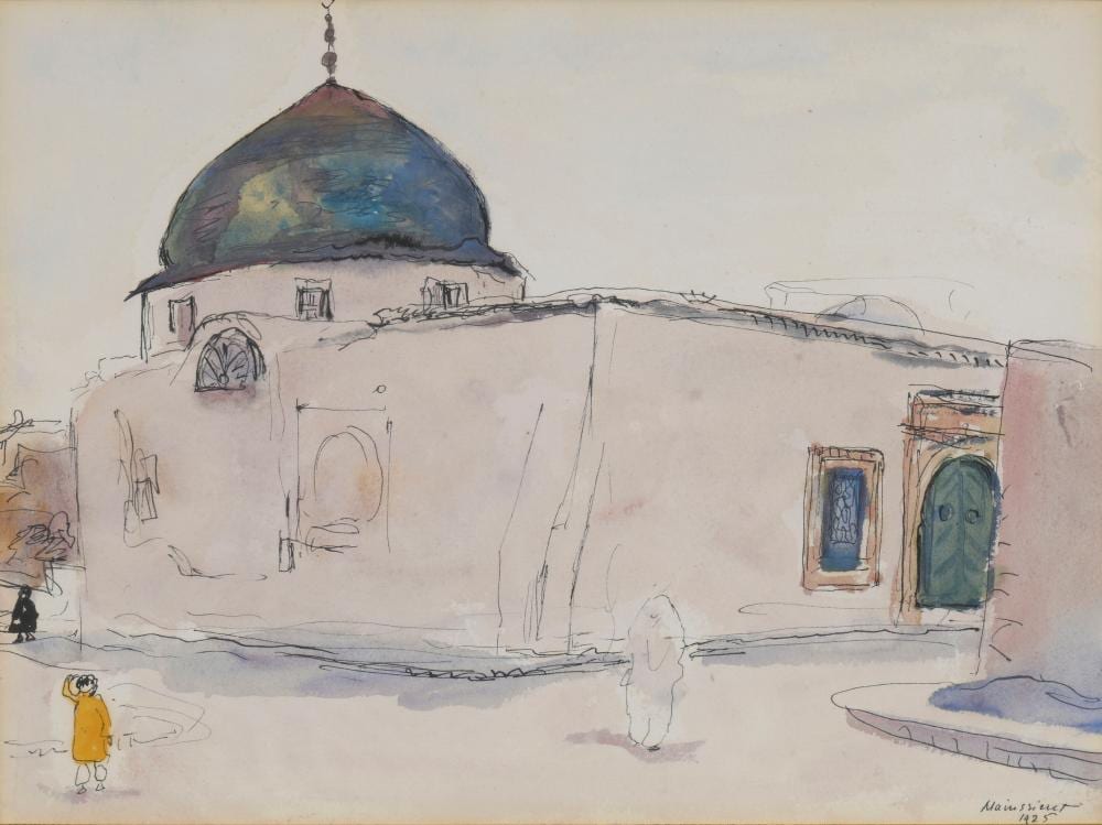 Lucien Mainssieux comparable auction result: lucien mainssieux 1885 1958 vue d une mosqu e en afrique du nord