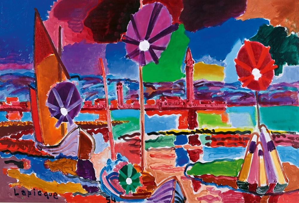 Charles Lapicque comparable auction result: charles lapicque 1898 1988 cr puscule sur burano