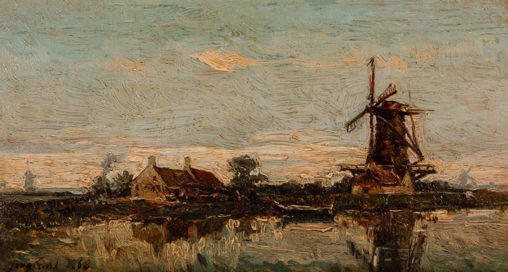 Johan Barthold Jongkind comparable auction result: johan barthold jongkind lattrop 1819 around grenoble 1891 dutch nocturne 1868 oil on panel signed and dated in the lower margin accompanied by a book about the author