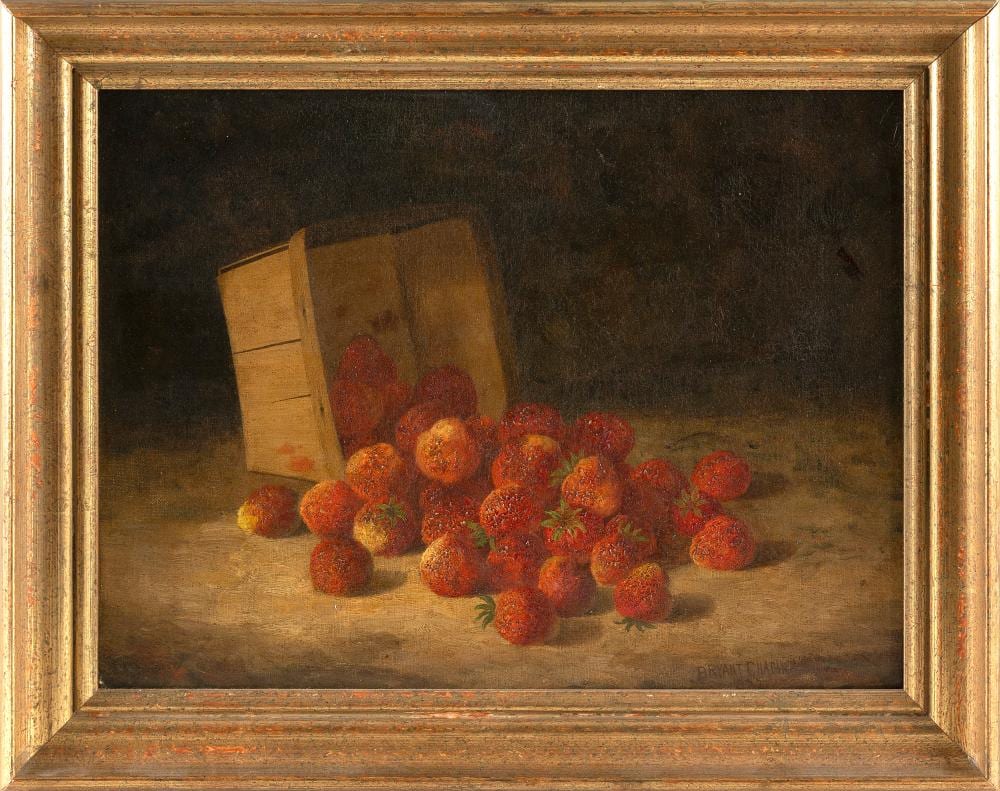 bryant chapin massachusetts 1859 1927 still life of strawberries oil on canvas 13 x 17 framed 16 5 x 20 75 · Eldred's · 2025-11-21 Bryant Chapin comparable auction result: bryant chapin massachusetts 1859 1927 still life of strawberries oil on canvas 13 x 17 framed 16 5 x 20 75