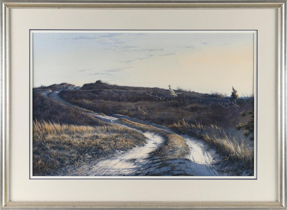Robert Verity Clem comparable auction result: robert verity clem massachusetts connecticut 1933 2010 island road watercolor and gouache on paper 17 5 x 28 framed 26 x 36