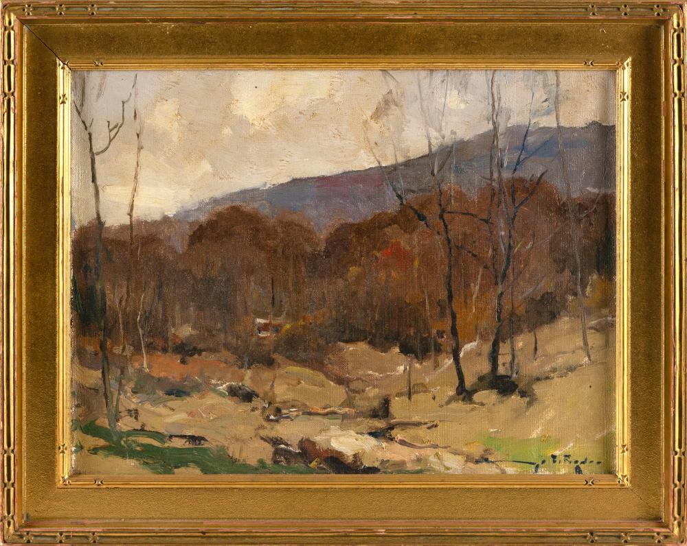 Chauncey Foster Ryder comparable auction result: chauncey foster ryder new york new hampshire 1868 1949 autumn mt monadnock n h oil on canvas 12 x 16 framed 16 x 19 75
