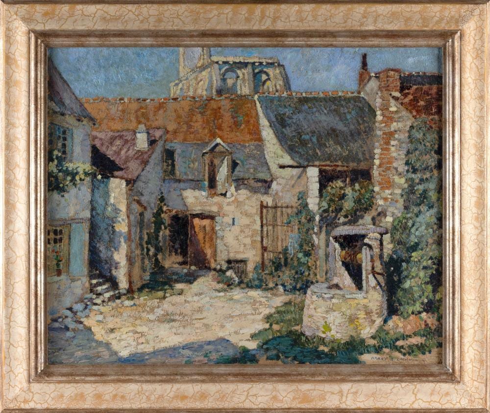 harry b lachman illinois california 1886 1975 stone well in a courtyard oil on canvas 26 x 32 framed 33 5 x 39 5 · Eldred's · 2025-11-21 Harry B. Lachman comparable auction result: harry b lachman illinois california 1886 1975 stone well in a courtyard oil on canvas 26 x 32 framed 33 5 x 39 5