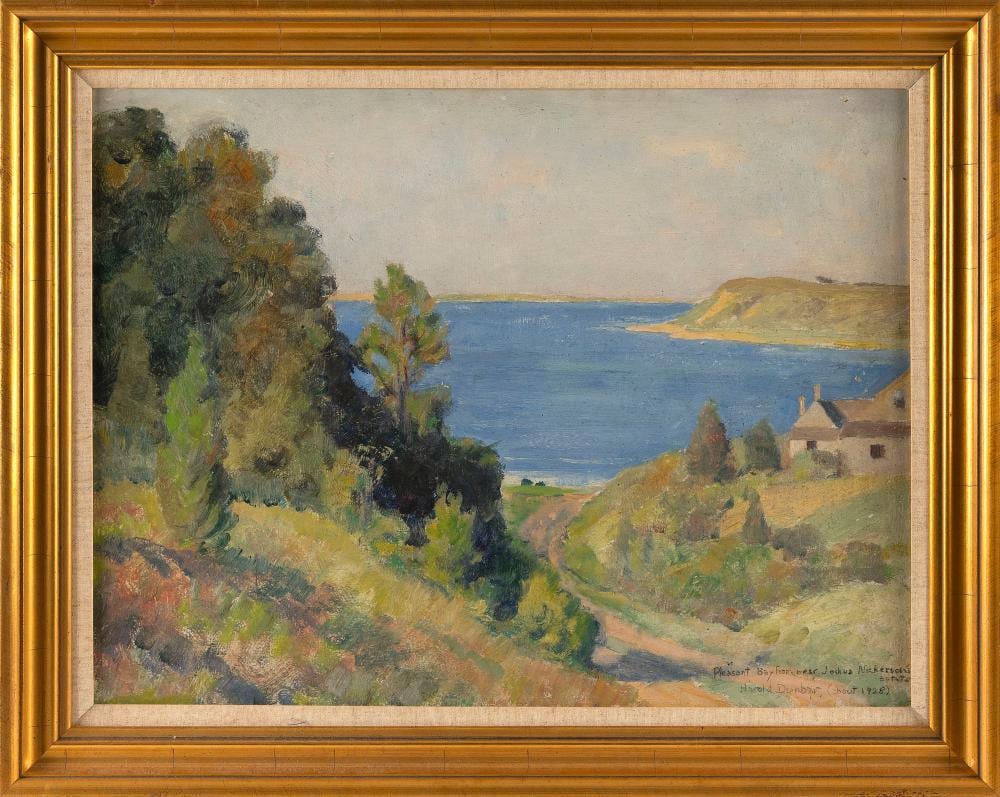 Harold C. Dunbar comparable auction result: harold c dunbar massachusetts 1882 1953 pleasant bay from near joshua nickerson s estate oil on board 17 5 x 23 25 framed 22 5 x 28 25