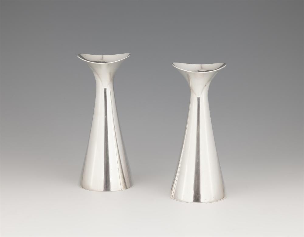 Svend Weihrauch comparable auction result: a pair of silver candlesticks by svend weihrauch