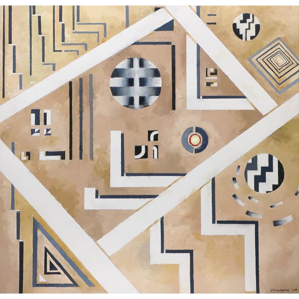 Hagop Khoubesserian comparable auction result: hagop khoubesserian canadian 1931 2019 geometric tapestry