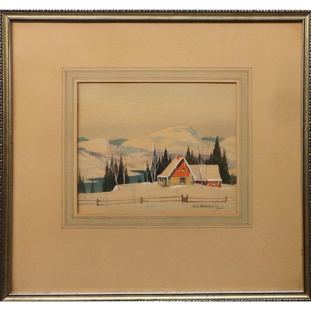 Graham Noble Norwell comparable auction result: graham noble norwell canadian 1901 1967 untitled snow covered home in the laurentians