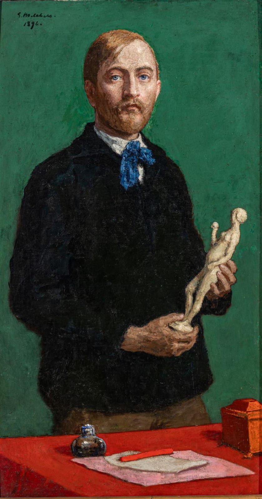 gari melchers american 1860 1932 oil on canvas 1896 self portrait h 43 75 w 23 5 frame size h 52 5 w 32 75 depth 2 · DuMouchelles · 2025-11-14 Gari Melchers comparable auction result: gari melchers american 1860 1932 oil on canvas 1896 self portrait h 43 75 w 23 5 frame size h 52 5 w 32 75 depth 2